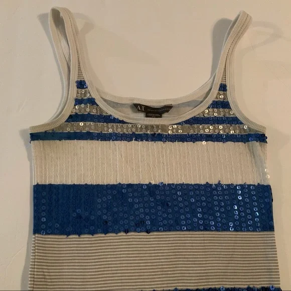 ARMANI EXCHANGE SEQUIN TANK  SZ MED - Picture 11 of 13
